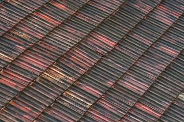 texture of the roof tiles