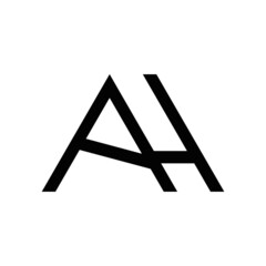 Ah letter logotype, monogram initial logo ah for company