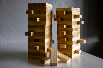 Game for the whole family of wooden bars.
