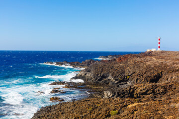 Fototapeta na wymiar Atlantic ocean wild coast, Tenerife, Canary islands, Spain