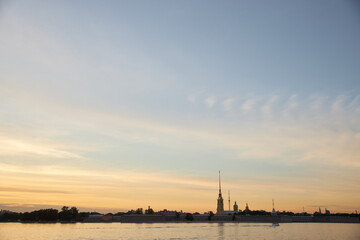 Fototapeta premium sunset in the city