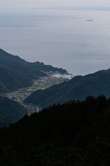 仁科峠から見た西伊豆町宇久須