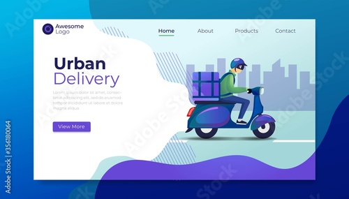 Delivery Service Landing Page Template Wall Mural Wallpaper Murals Sumle Delivery Service Landing Page Template Wall Mural Wallpaper Murals Sumle