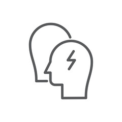 Conflict Resolution vector icon symbol isolated on white background