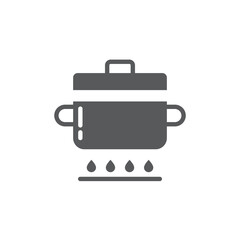 Cooking instruction vector icon symbol work flow isolated on white background