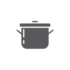 Cooking pot cover vector icon symbol isolated on white background