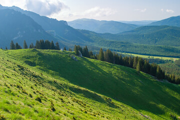 Awesome mountain landscape, located on the Red Mountain, Romania.