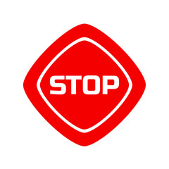 stop sign isolated on white