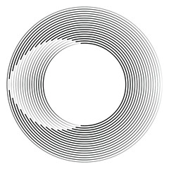 Lines in Circle Form . Spiral Vector Illustration .Technology round Logo . Design element . Abstract Geometric shape .