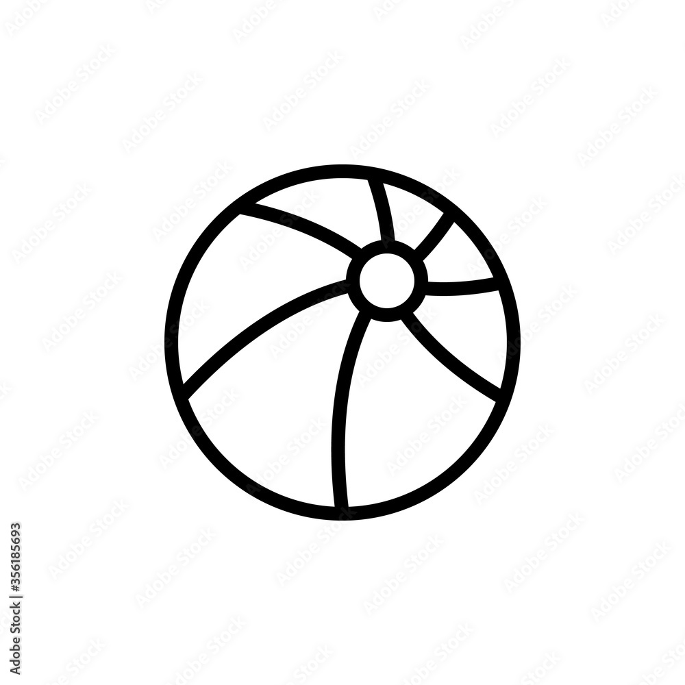 Poster play ball icon. simple line, outline vector elements of children's day icons for ui and ux, website 