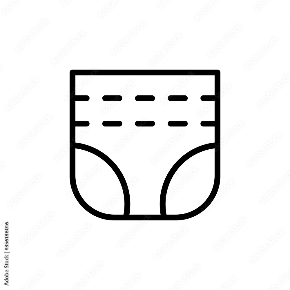 Poster baby diaper icon. simple line, outline vector elements of children's day icons for ui and ux, websit
