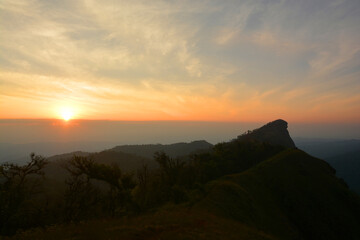 Sunrise in the mountain