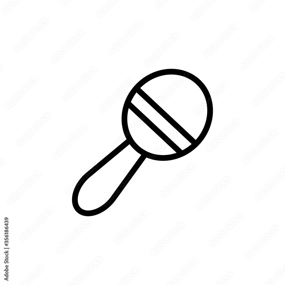 Poster rattle icon. simple line, outline vector elements of children's day icons for ui and ux, website or 