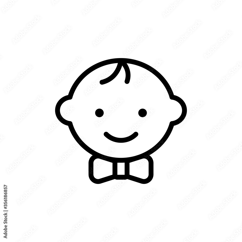 Poster baby, boy icon. simple line, outline vector elements of children's day icons for ui and ux, website 
