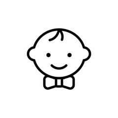 Baby, boy icon. Simple line, outline vector elements of Children's day icons for ui and ux, website or mobile application