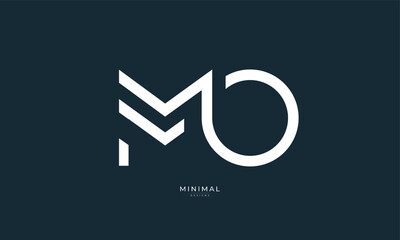 Alphabet letter icon logo MO