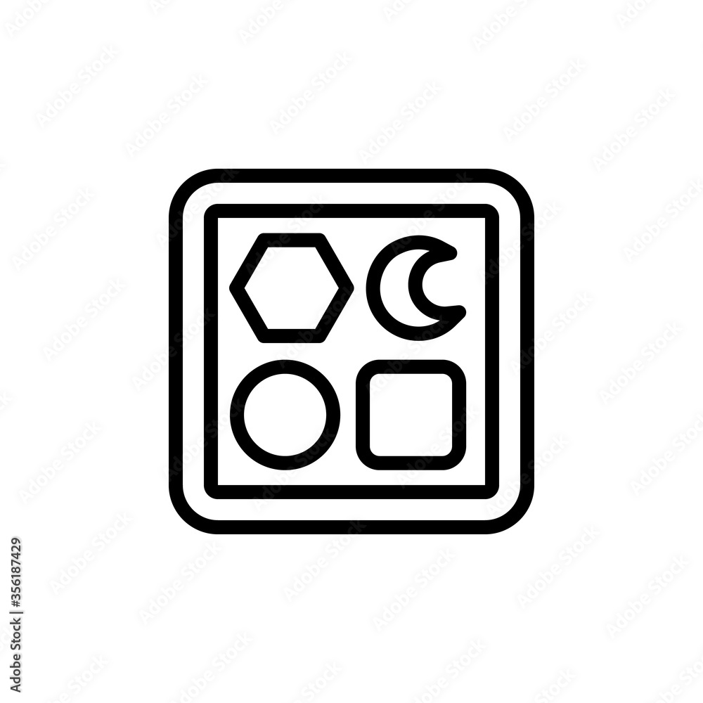 Poster shapes icon. simple line, outline vector elements of children's day icons for ui and ux, website or 