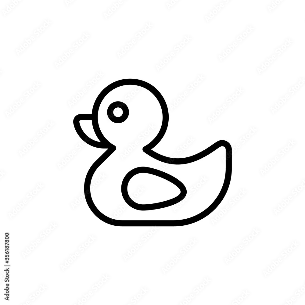 Aufkleber duck icon. simple line, outline vector elements of children's day icons for ui and ux, website or mo