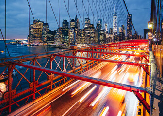 NEW YORK LANDSCAPEE FROM BROOKLYN BRIDGE