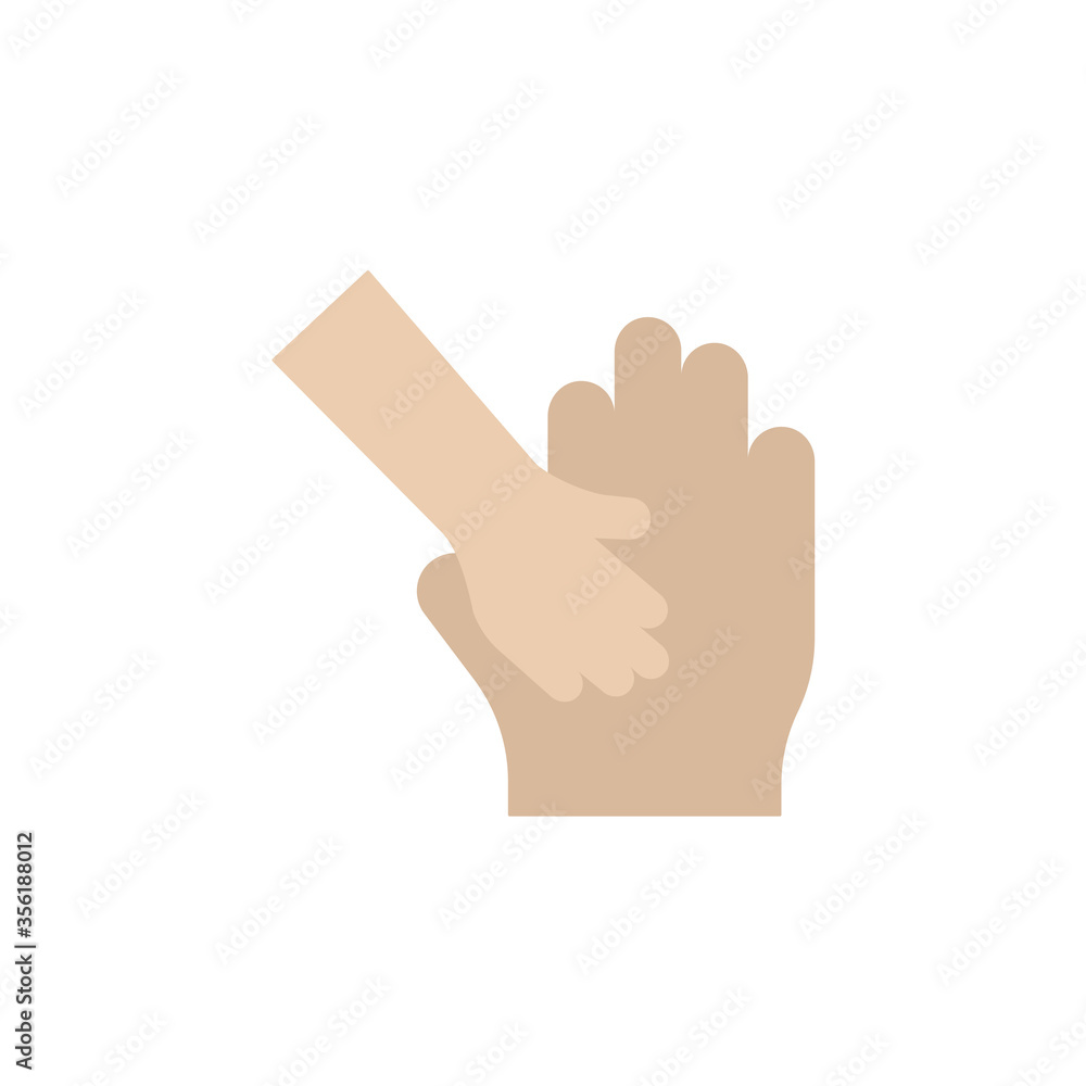 Poster hand, baby icon. simple color vector elements of children's day icons for ui and ux, website or mobi