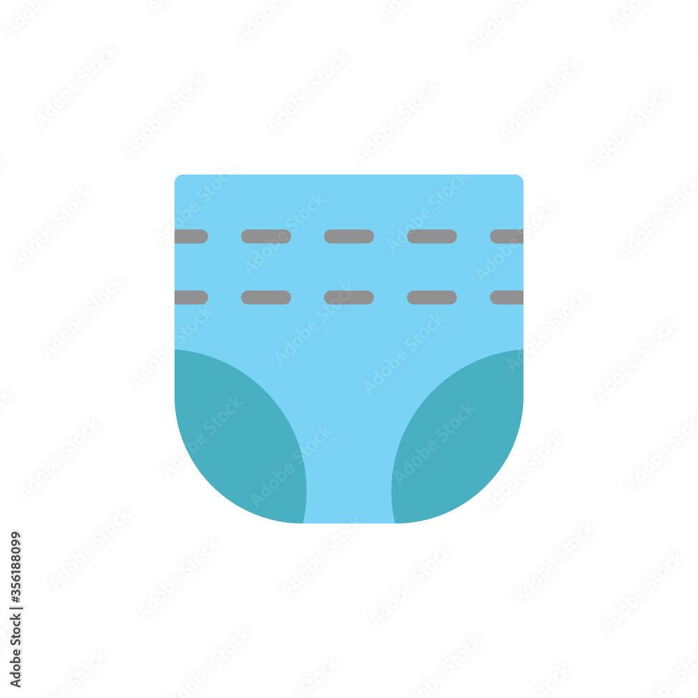 Aufkleber baby diaper icon. simple color vector elements of children's day icons for ui and ux, website or mob