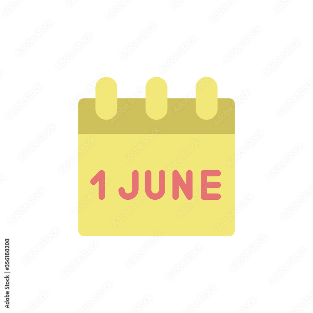 Poster calendar icon. simple color vector elements of children's day icons for ui and ux, website or mobile
