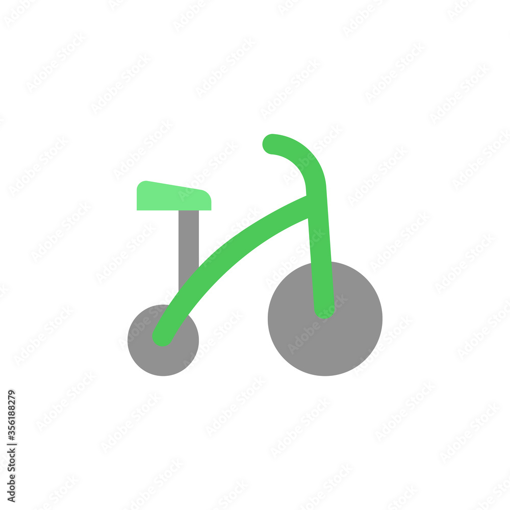 Poster tricycle icon. simple color vector elements of children's day icons for ui and ux, website or mobile