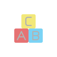 ABC icon. Simple color vector elements of Children's day icons for ui and ux, website or mobile application