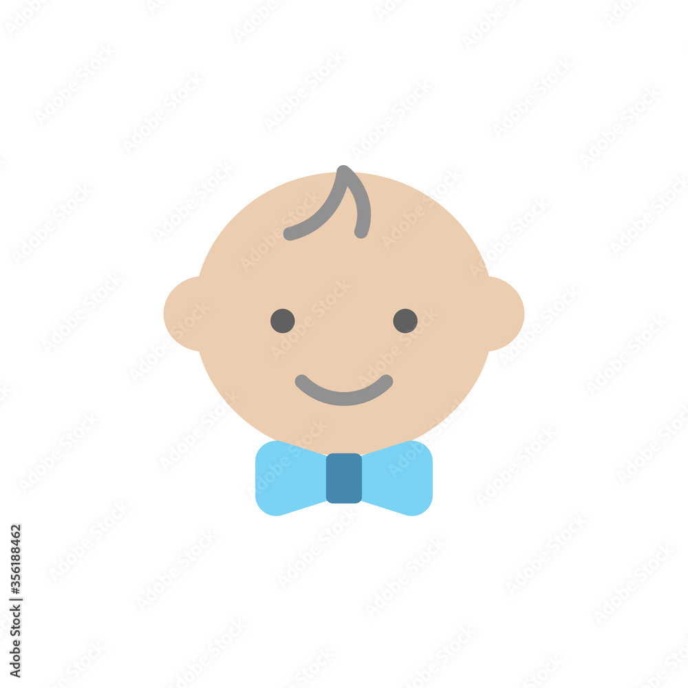 Poster baby, boy icon. simple color vector elements of children's day icons for ui and ux, website or mobil