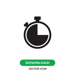 Stopwatch vector icon, simple sign for web site and mobile app.