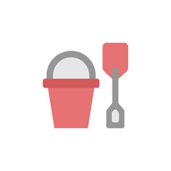 Bucket icon. Simple color vector elements of Children's day icons for ui and ux, website or mobile application