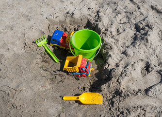 beach toys on the beach