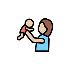 Brick constructor icon. Simple line, outline vector elements of Children's day icons for ui and ux, website or mobile application