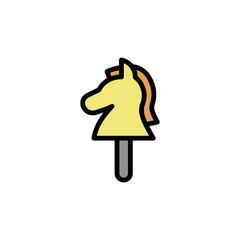 Hobby horse, toy icon. Simple color with outline vector elements of Children's day icons for ui and ux, website or mobile application