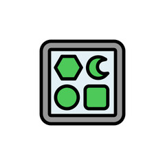 Shapes icon. Simple color with outline vector elements of Children's day icons for ui and ux, website or mobile application