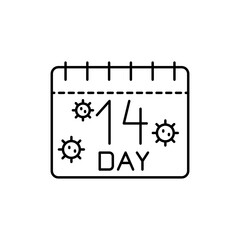 Calendar, coronavirus icon. Simple line, outline vector elements of viral pandemic icons for ui and ux, website or mobile application