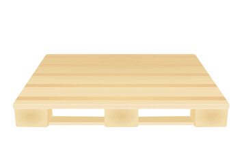 Brown  wooden pallet. vector illustration