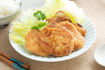 豆腐とカニカマの薄焼き