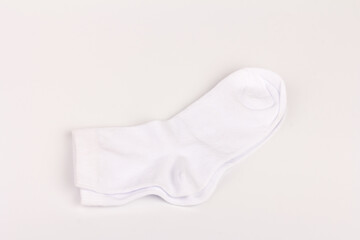 White cotton socks isolated on white background