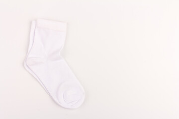 White cotton socks isolated on white background