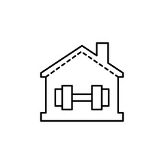 Home, gym, dumbbell icon. Simple line, outline vector elements of viral pandemic icons for ui and ux, website or mobile application
