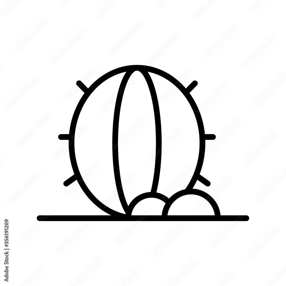 Poster cactus, stone icon. simple line, outline vector elements of wilderness icons for ui and ux, website 
