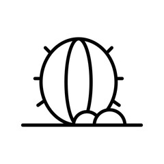 Cactus, stone icon. Simple line, outline vector elements of wilderness icons for ui and ux, website or mobile application