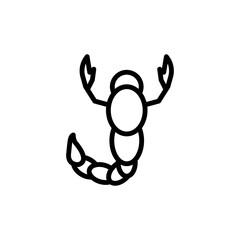 Scorpion, insect icon. Simple line, outline vector elements of wilderness icons for ui and ux, website or mobile application