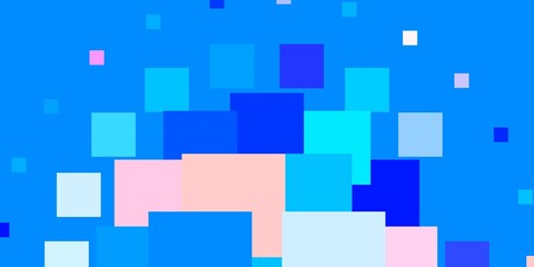 Light Pink, Blue vector background with rectangles. Abstract gradient illustration with rectangles. Pattern for websites, landing pages.