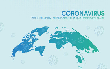 Coronavirus world map infographic. 3d isometric vector illustration.