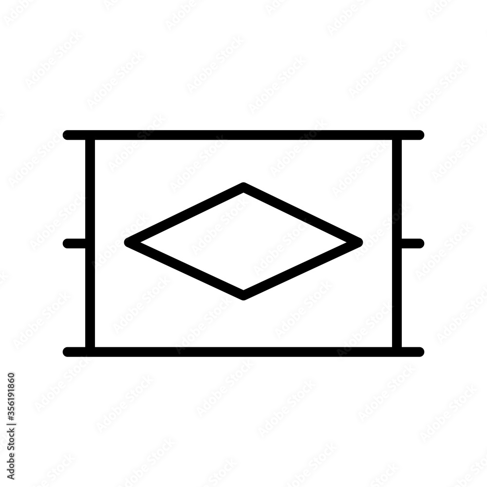 Poster carpet, decoration icon. simple line, outline vector elements of wilderness icons for ui and ux, web
