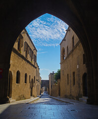 Street of the Knights in Rhodes Old Town, Greece