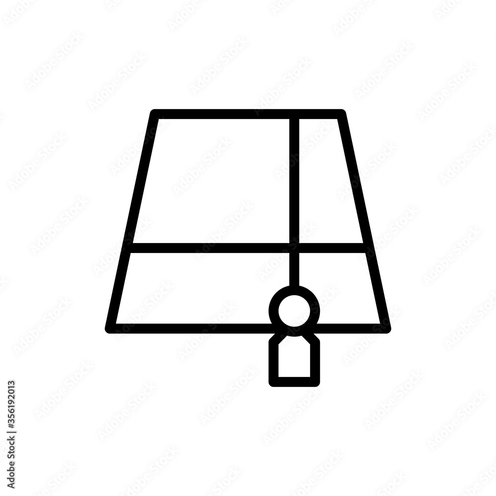 Poster hat, desert icon. simple line, outline vector elements of wilderness icons for ui and ux, website or