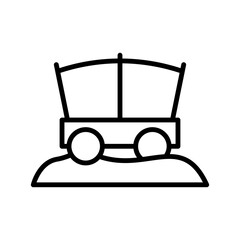 Desert, wagon icon. Simple line, outline vector elements of wilderness icons for ui and ux, website or mobile application